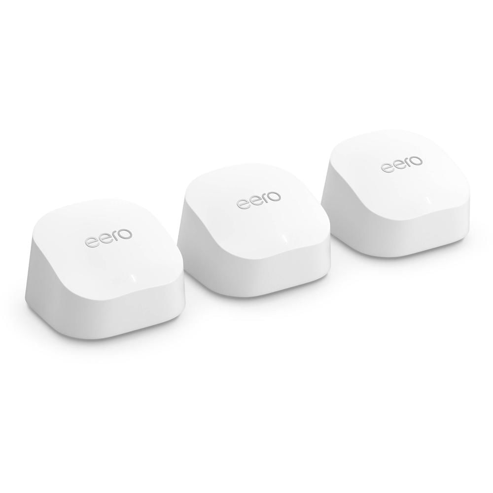 eero 6+ Sistema Mesh Wi-Fi 6 AX3000 Dual-Band 3 Piezas - Cobertura de hasta 4500 pies cuad