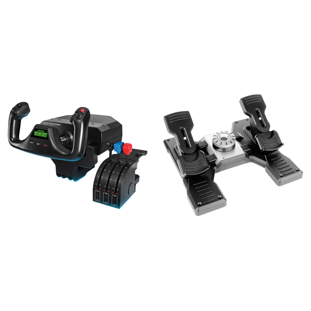 Logitech G Flight Yoke System Kit con Pedales de Timón