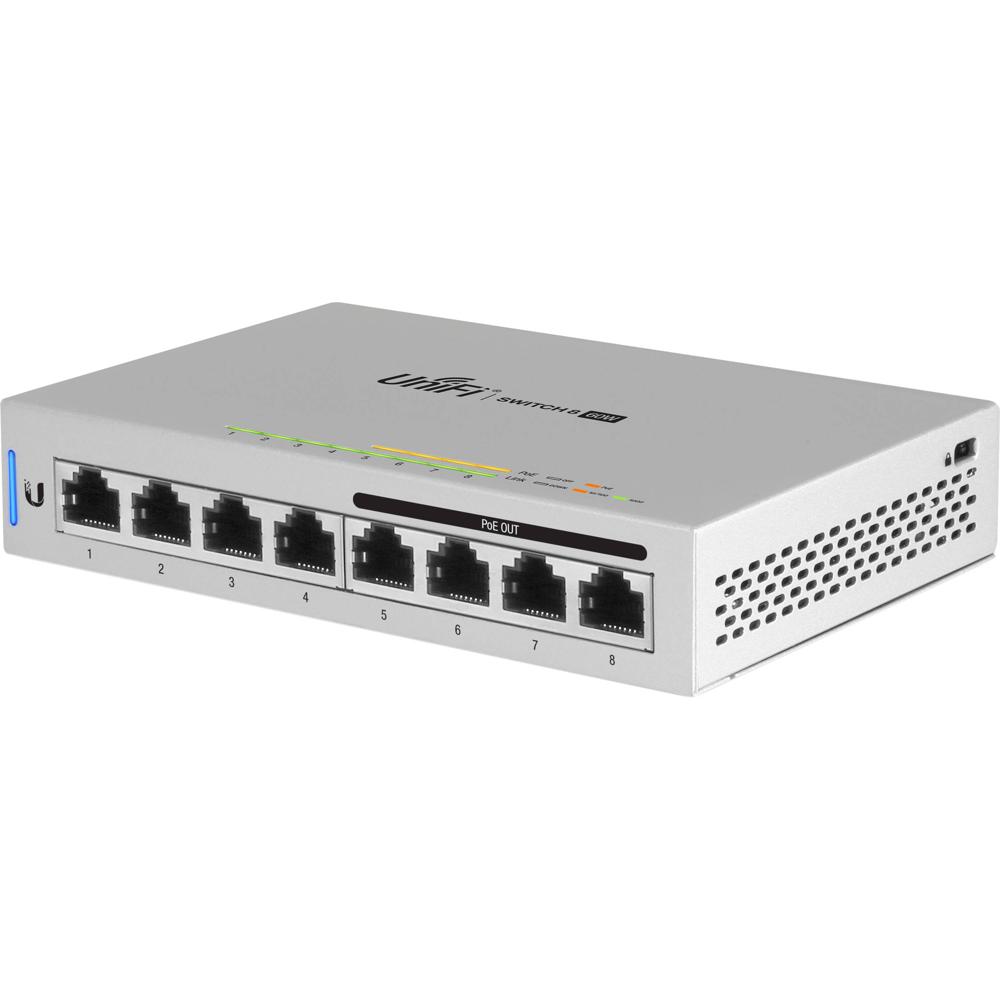 Ubiquiti Switch Gestionado UniFi US-8-60W-5 con 8 Puertos Gigabit PoE, 8 Gbps de Rendimien