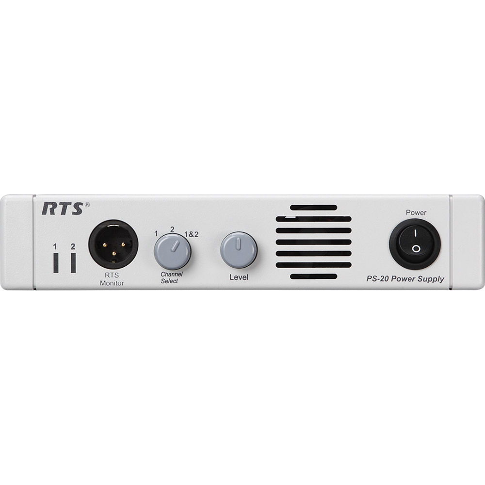 Telex Fuente de Poder PS-20 con Conectores XLR y 1/4"" - Diseño Slim, Modos Operativos Sel