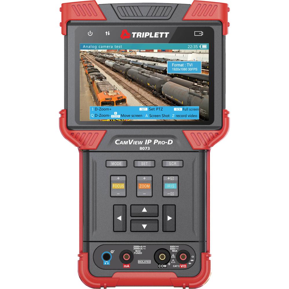 Triplett CamView IP Pro+ 8073 - Probador de Cámaras IP con Pantalla TFT de 4"" y Servidor
