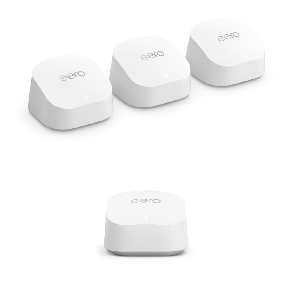 eero 6+ Kit Mesh Wi-Fi 6 AX3000 Dual-Band 4 Módulos hasta 6000 pies cuadrados