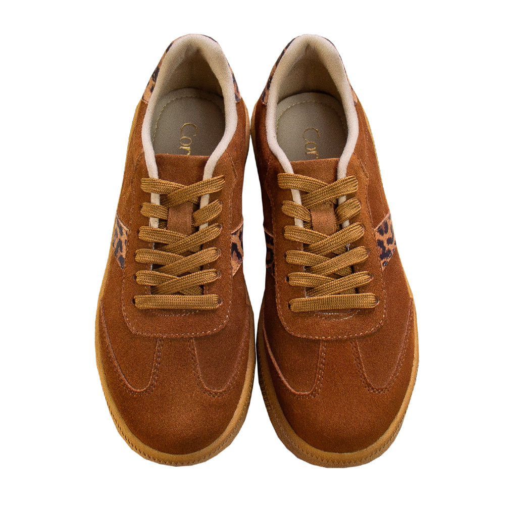 Zapatilla Plataforma Mujer Corelli Terra Gamuzón Habano - Print Talla 39