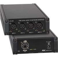 RDL AV-LN4 Interfaz de Audio a Red Dante de 4 Canales con 4 Entradas XLR y Salida RJ45 Neu