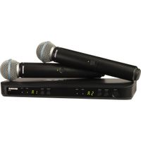 Shure Sistema Inalámbrico de Micrófono de Mano Doble BLX288/B58 con Cápsulas Beta 58A,