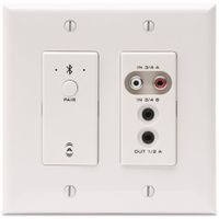 QSC unD6IO-BT Placa de Pared de Audio Dante 4x2 con Bluetooth, 2 Entradas RCA y Salida TRS