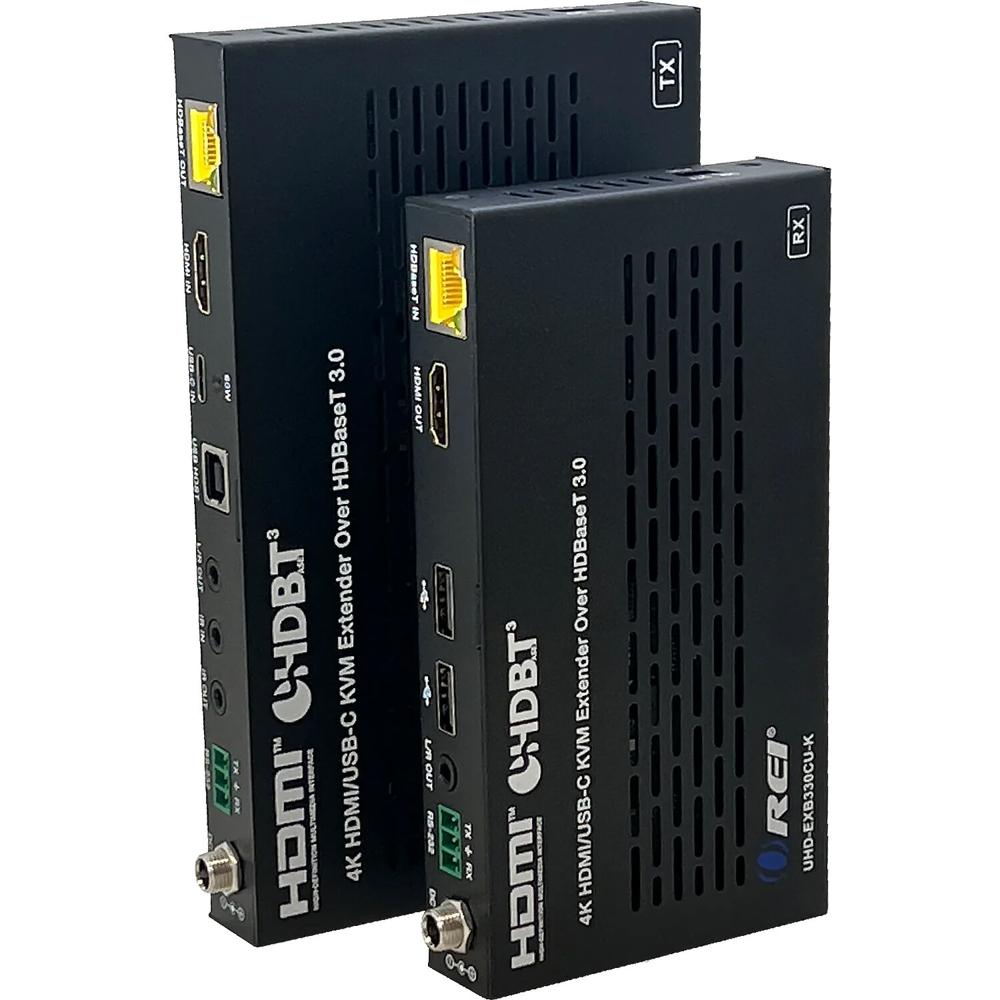 OREI Extensor HDMI & USB-C 4K HDBaseT 3.0 con KVM, Soporte 18 Gb/s, Hasta 330' de Distanci