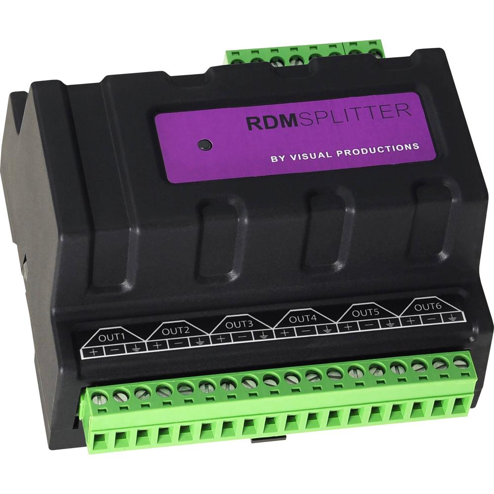 Visual Productions RdmSplitter Terminal DMX/RDM 6 Salidas con Aislamiento Óptico