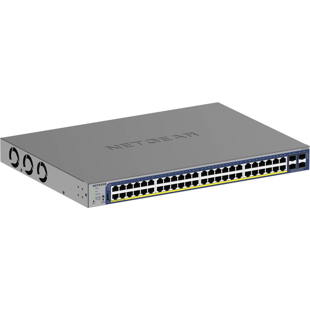 NETGEAR Switch Gestionado GS752TXPv3 48 Puertos Gigabit PoE+ con 4 SFP+ y 380W de Potencia