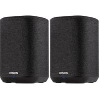 Denon Home 150 Altavoces Inalámbricos (Negro, Par) - Wi-Fi, Bluetooth, AirPlay 2, 3.5"" Wo