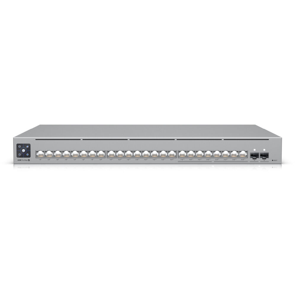 Ubiquiti Pro Max 24 PoE Switch 24 Puertos 2.5G/1G, 112 Gb/s, Pantalla Táctil, 400W Presup