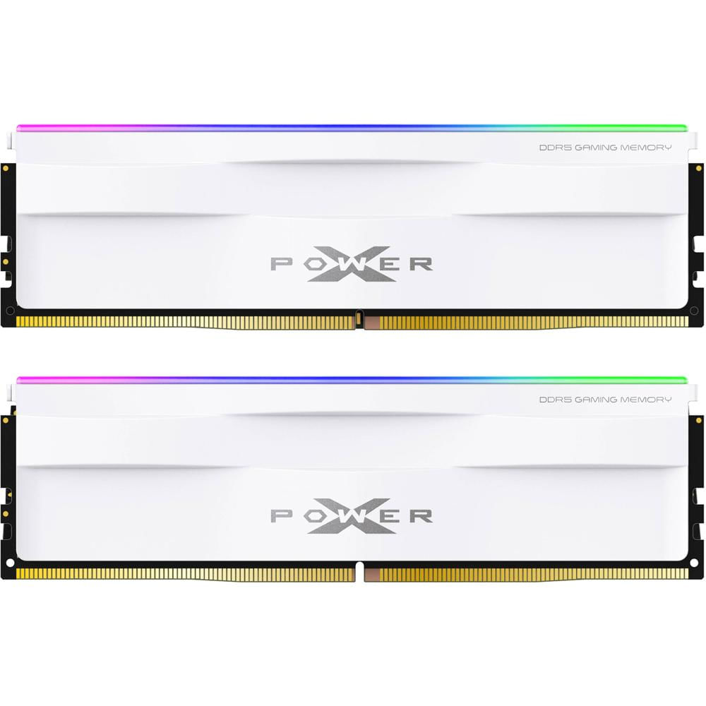 Silicon Power Kit de Memoria DDR5 64GB Zenith RGB 6000 MT/s (2 x 32GB, Blanco) - CL30, Sop