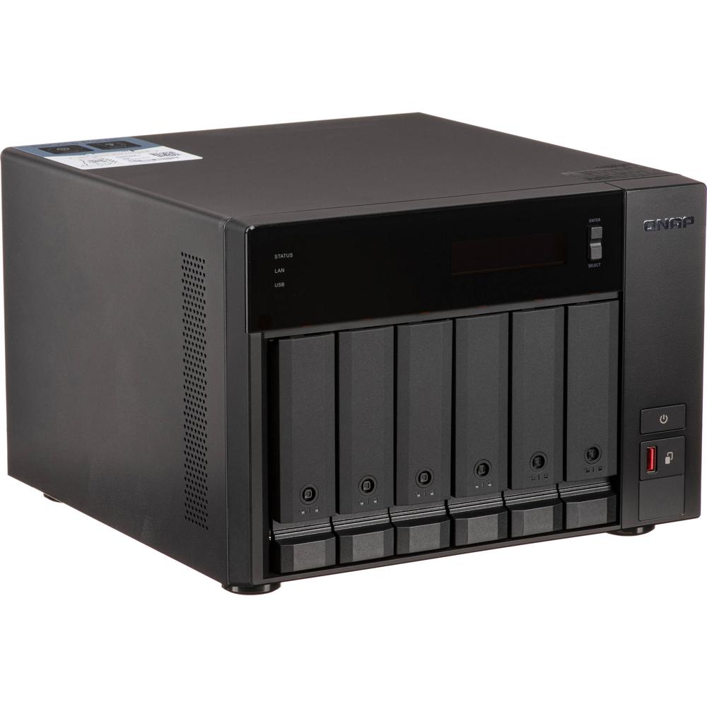 QNAP TVS-h674 NAS 6-Bay con Procesador Intel Core i3, 16GB RAM, 2.5GbE y Soporte RAID
