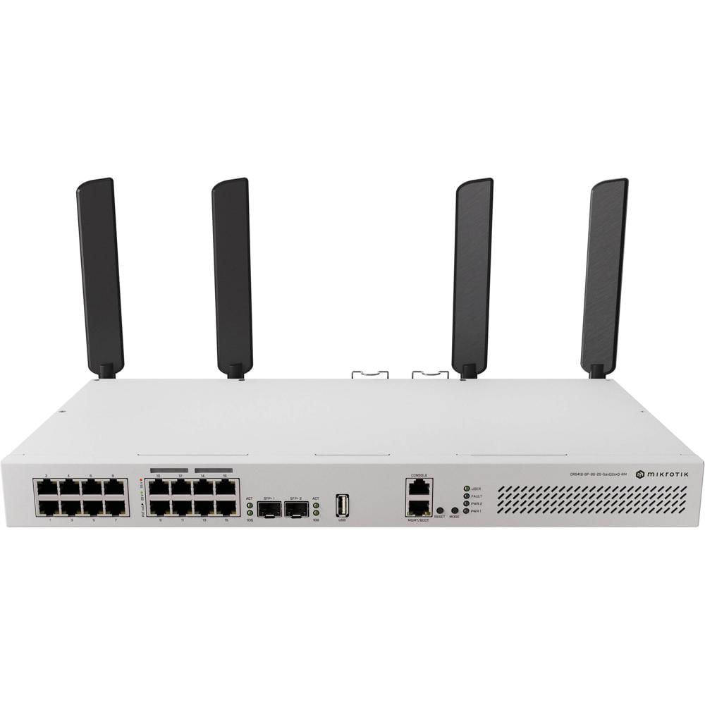 MikroTik CRS418-8P-8G-2S+5AXQ2AXQ-RM Switch Router Gigabit 16 Puertos PoE+ 8 Puertos RJ45