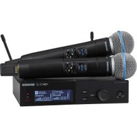 Shure SLXD24+/B58 Sistema de Micrófono Inalámbrico Digital de Mano Doble Canal con Cáps