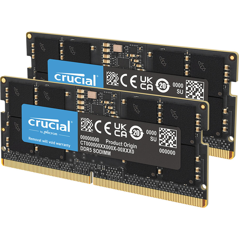 Crucial Memoria SO-DIMM DDR5 64GB (2 x 32GB) 5600 MHz PC5-44800 Unbuffered