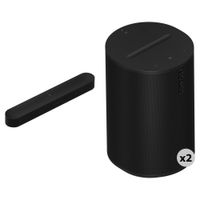 Sonos Set de Surround con Beam (Negro) - Barra de sonido y altavoces Era 100 inalámbricos