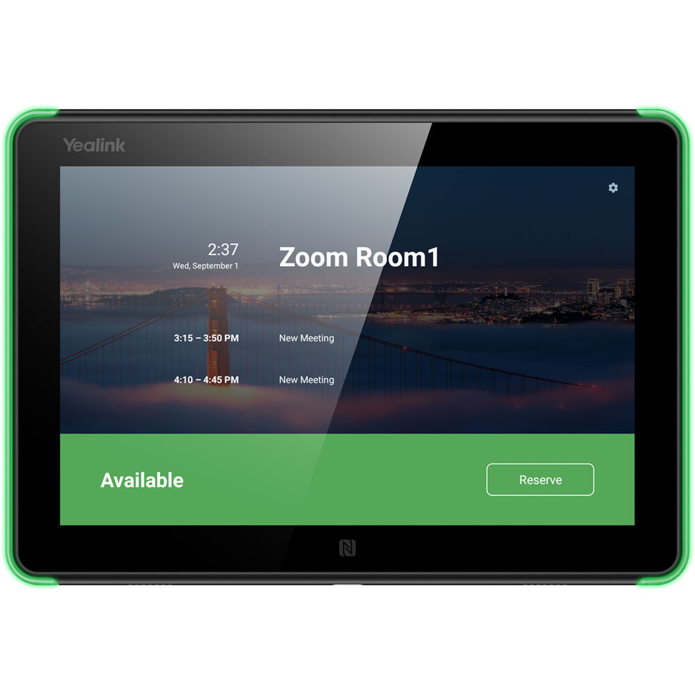 Yealink RoomPanel Plus E2 Monitor de Programación de Reuniones 10.1"" LCD Táctil con Cám