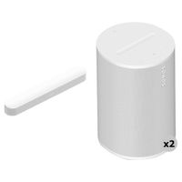 Sonos Set de Surround con Beam (Blanco) - Barra de sonido y altavoces Era 100 inalámbrico