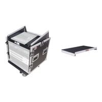 ProX Rack Vertical 12U con Mixer DJ 10U y Estante para Laptop