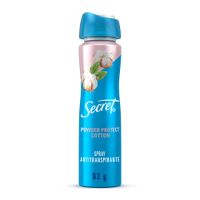 Antitranspirante para Mujer en Spray SECRET Powder Protect Cotton Frasco 93g