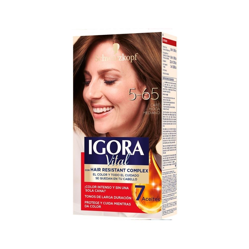 Tinte IGORA VITAL 5-65 Café Moca Mediano Caja 1un