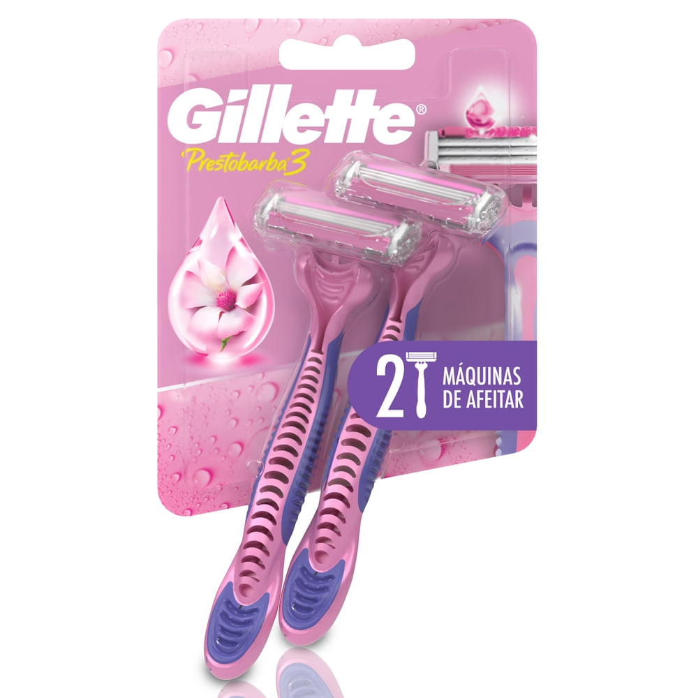 Máquina de Afeitar para Mujer GILLETTE Prestobarba3 con 3 Hojas Caja 2un