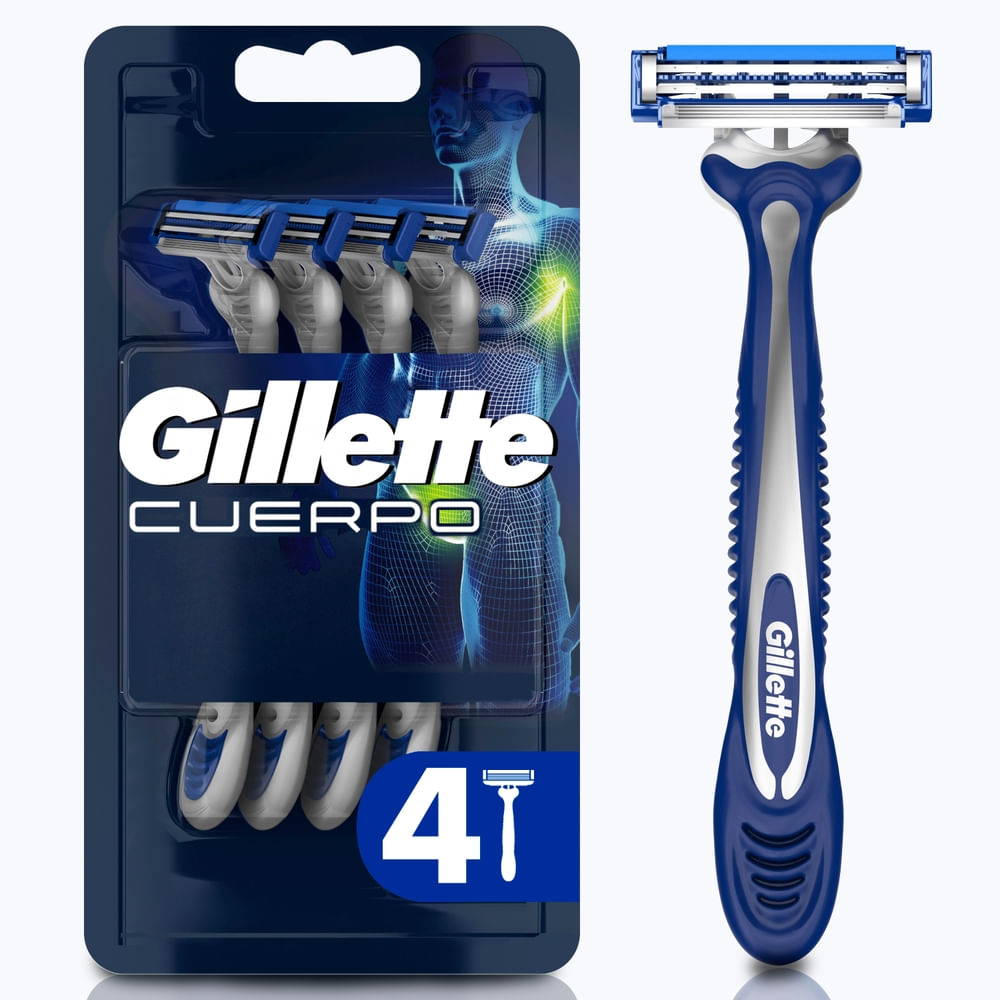 Máquina de Afeitar GILLETTE Cuerpo para Afeitar la Zona Íntima y el Cuerpo Caja 4un