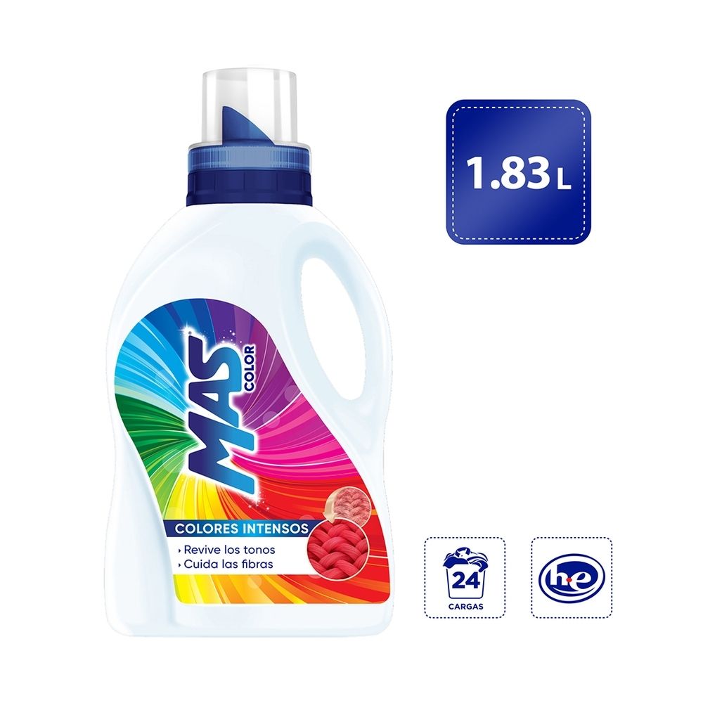 Detergente Líquido MAS Color Botella 1.83L