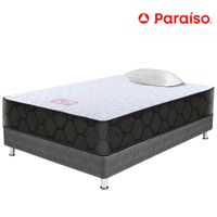 Cama Box Tarima PARAISO Edén Plus 1.5 Plazas + 1 Almohada + Protector