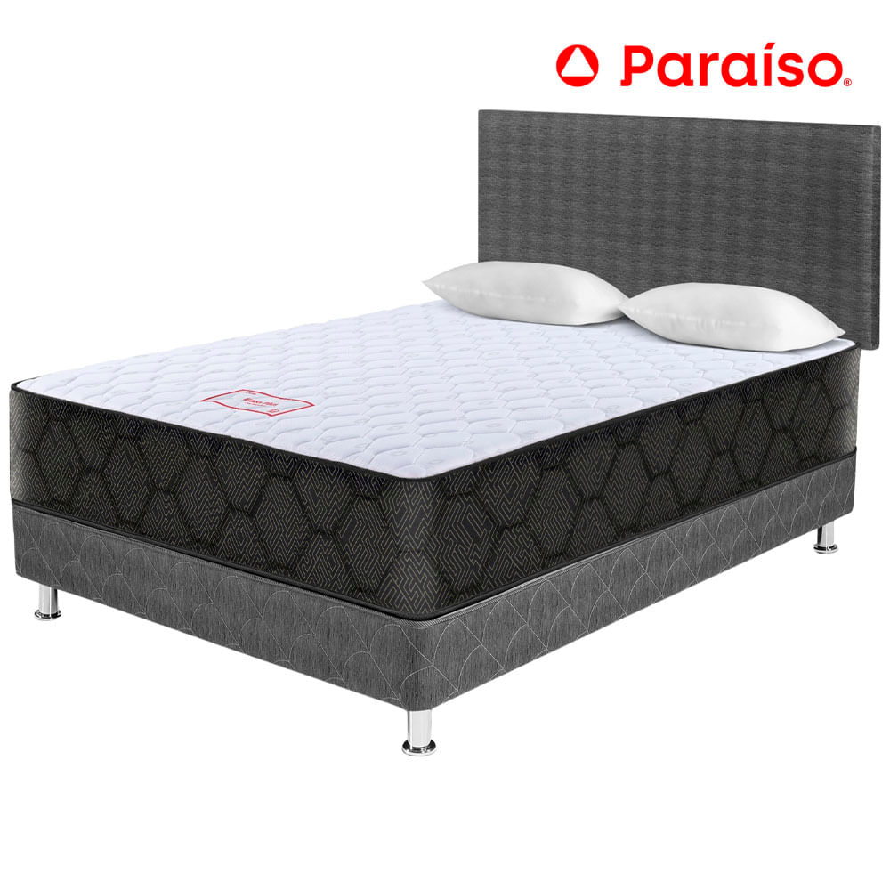 Dormitorio PARAISO Edén Plus 2 Plazas + 2 Almohadas + Protector