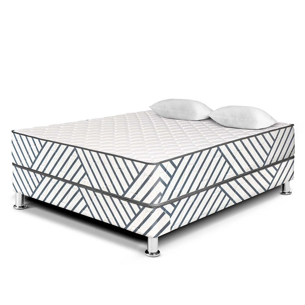 Cama VIVA HOME Palmera Plus 2 Plazas + 2 Almohadas + 1 Protector