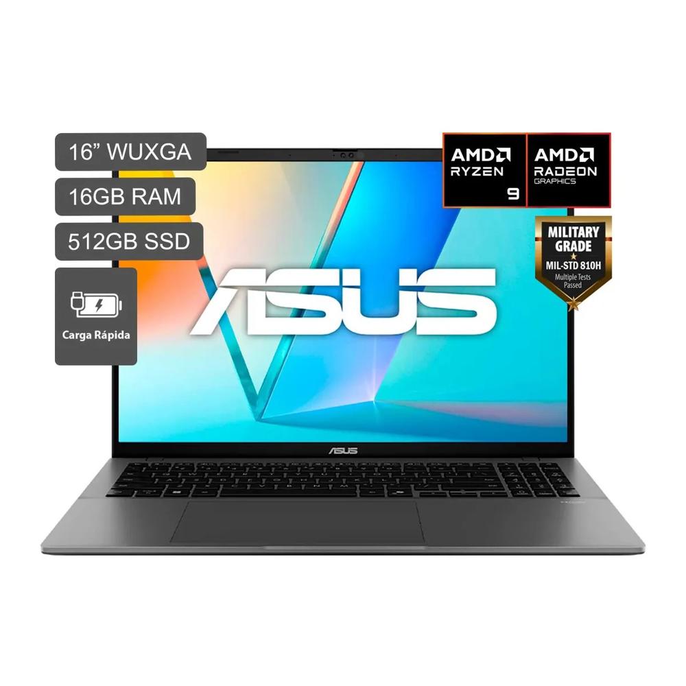 Laptop Asus Vivobook S16 M3607HA-RP082W 16 WUXGA AMD Ryzen 9 270 16GB 512GB SSD Windows 11 negro