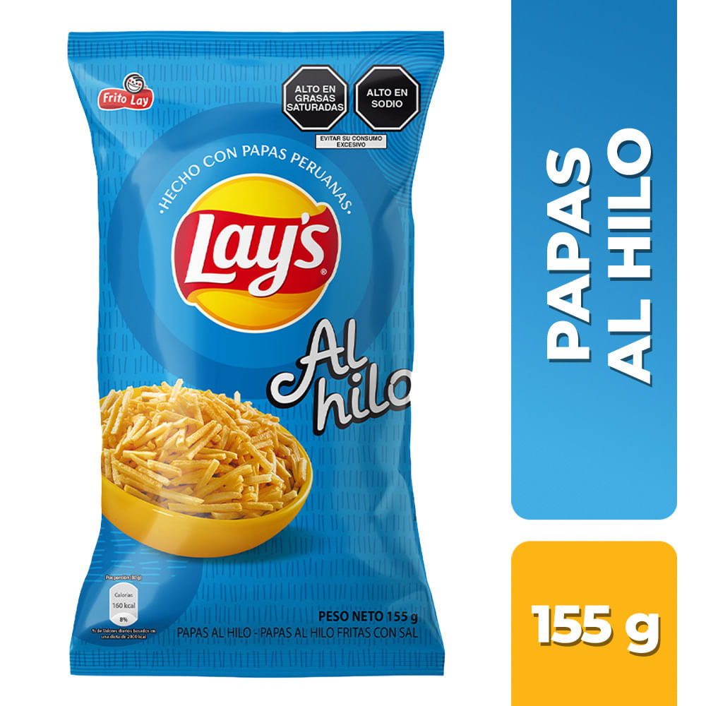 Papas Fritas LAY'S Al Hilo Sal Bolsa 155g