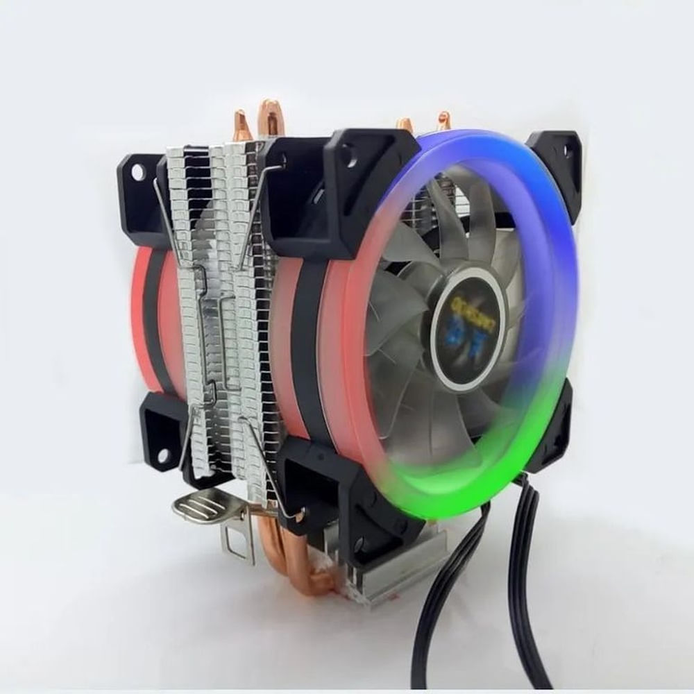 Cooler rgb x2 fan intel lga 775 1155 1156 1366 xeon x58 x99 x79 amd