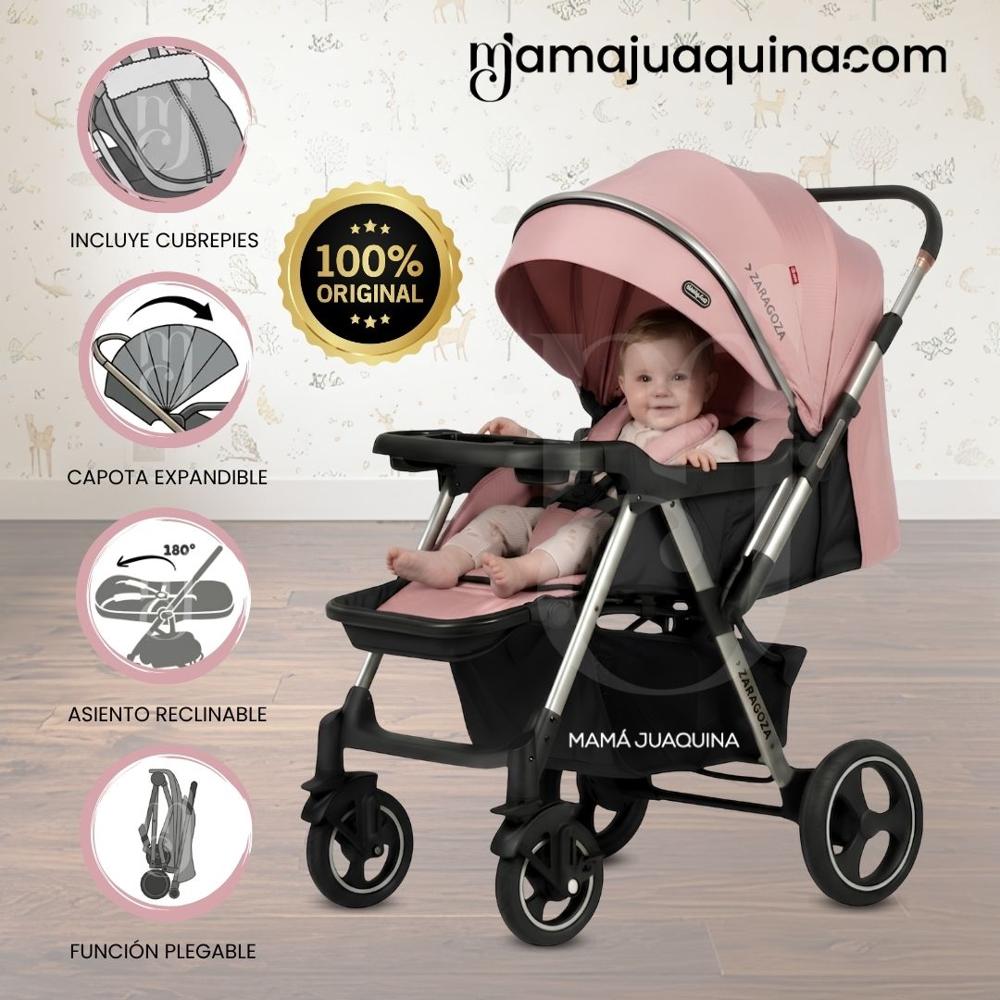 Coche Cuna de Lujo ZARAGOTO Edición Exclusiva Pink