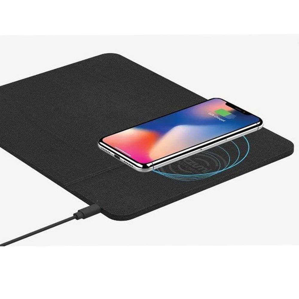 Mouse Pad Con Cargador Inalámbrico Carga Inalámbrica Usb 15W