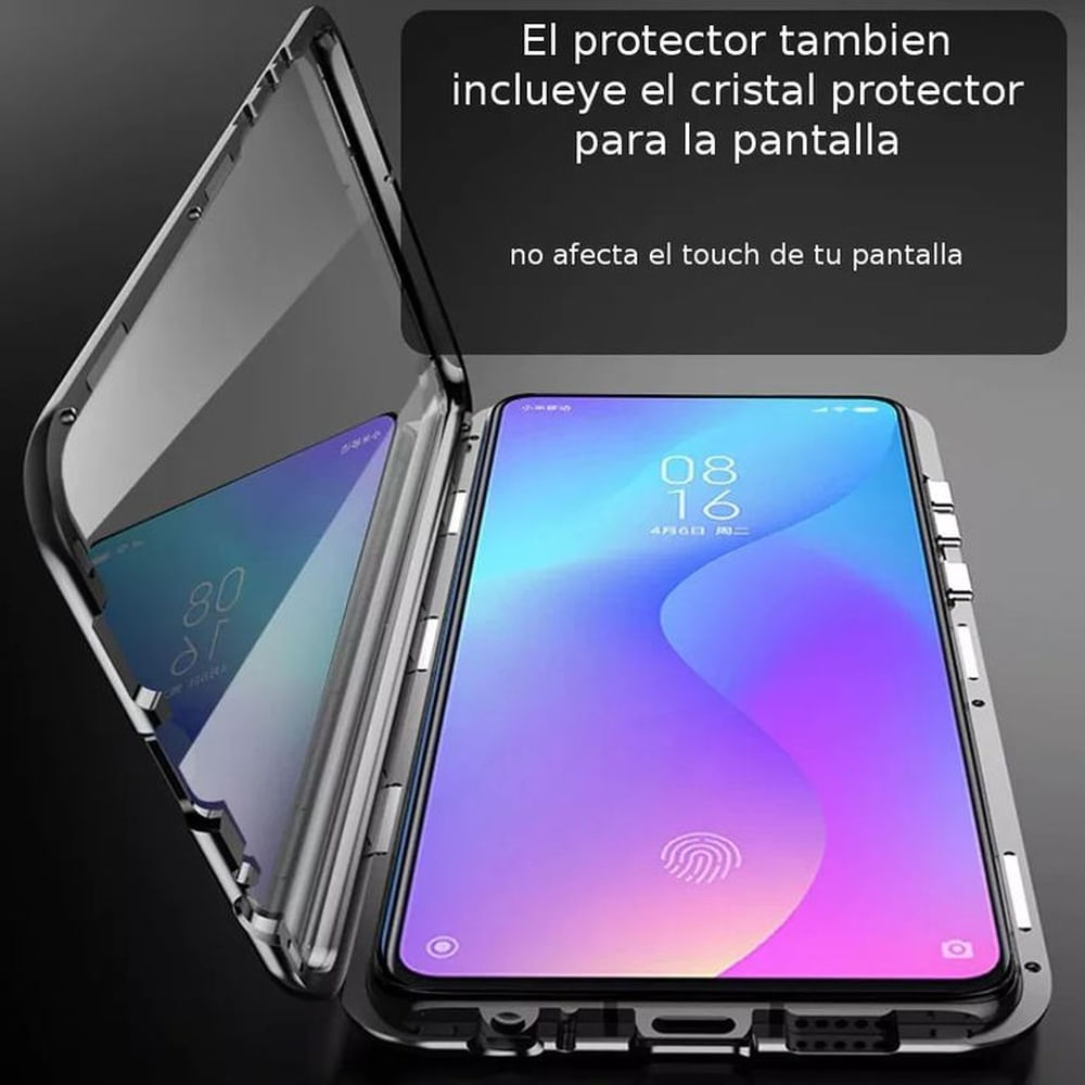Case Bumper Protector con Cristal Templado Xiaomi Redmi Note 9 PRO