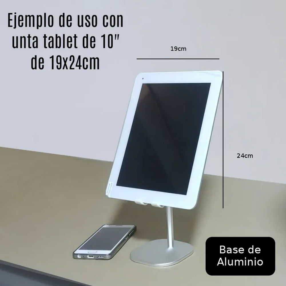 Soporte de escritorio para tablets telefonos celulares regulable