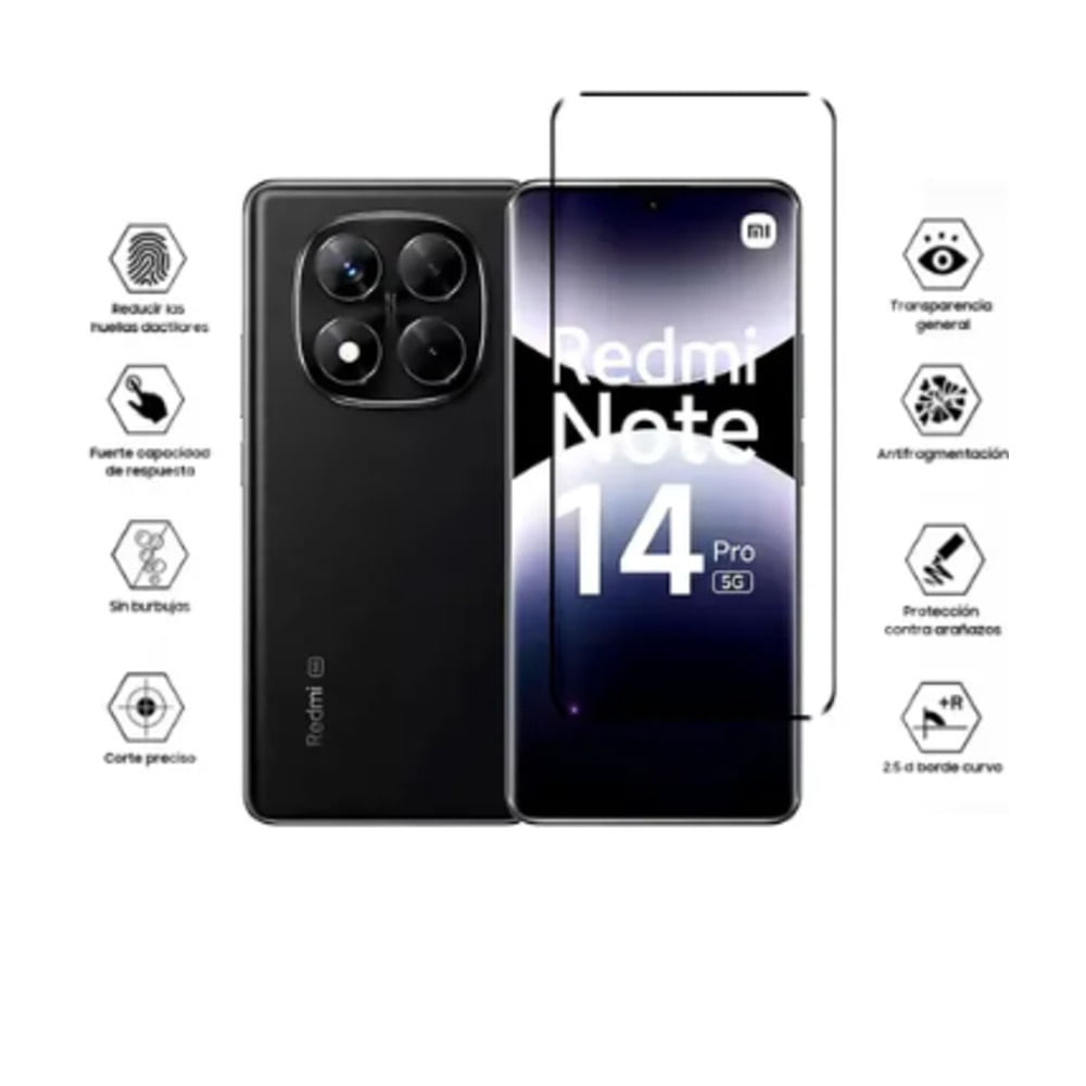 Mica Full Glue sin bordes para Note 14 PRO Plus