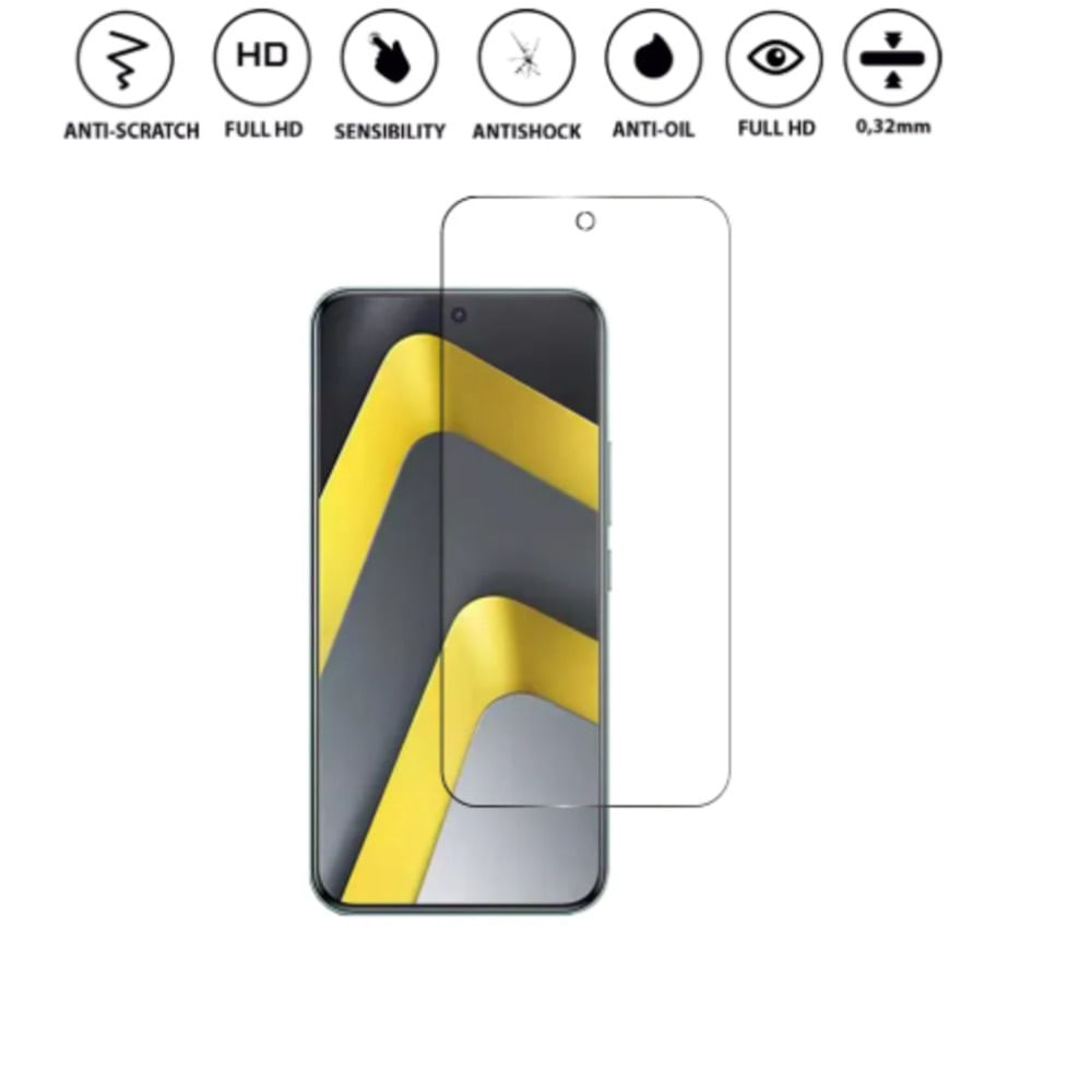 Mica Full Glue sin bordes para Redmi POCO M8 Pro