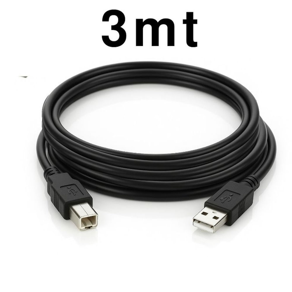Cable Usb Para Impresora Epson Hp Canon Xerox Brother 300cm 3 mt
