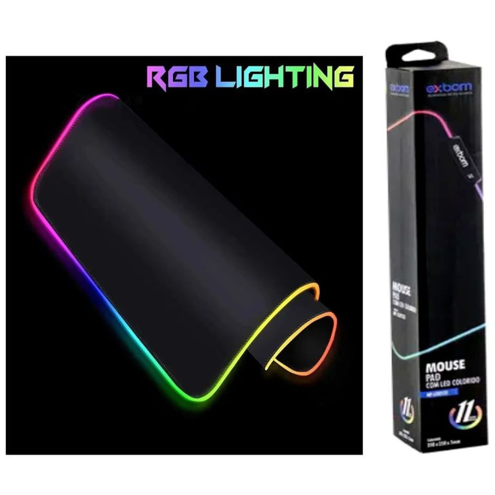 Mouse pad led gamer rgb Control Iluminado