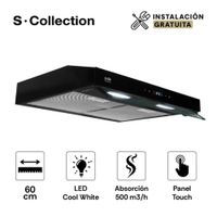 CAMPANA EXTRACTORA SLIM BLACK S-COLLECTION 60CM  TURE18CO
