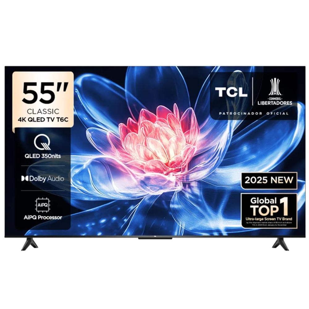 Televisor TCL 55 Pulgadas QLED 4K Google TV 55T6C