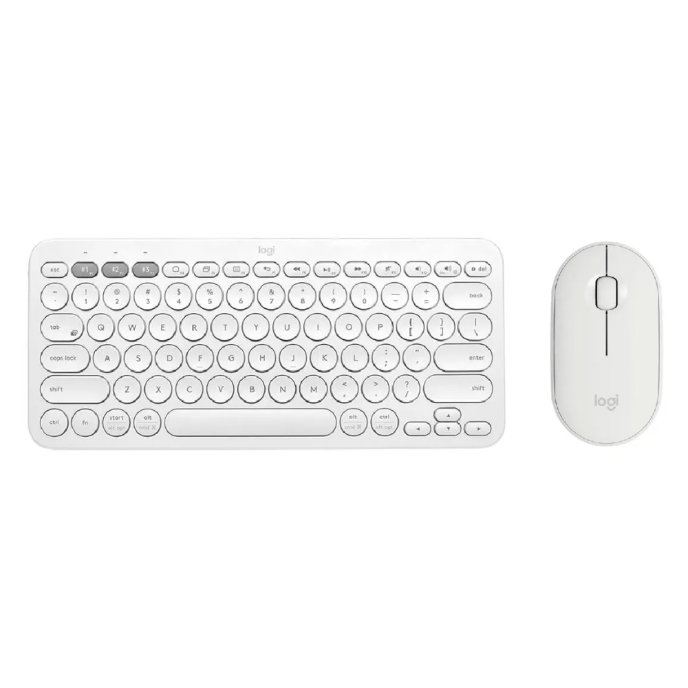 Teclado y Mouse Logitech K380s Mouse M350s Bt Inalámbrico Blanco