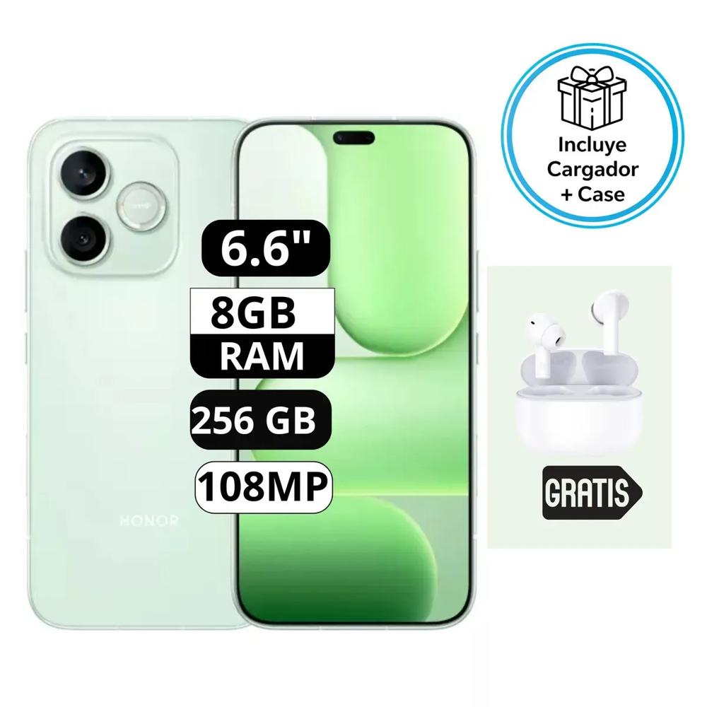 Celular HONOR 600e 5G 256GB 8GB RAM Sprout Green
