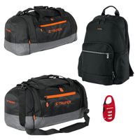 Combo Maletas Deportivas Camping y Mochila Porta Laptop Truper 60179-61095-61097-43350