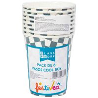 Pack 8 Vasos CLASS & WORK Cool Boy