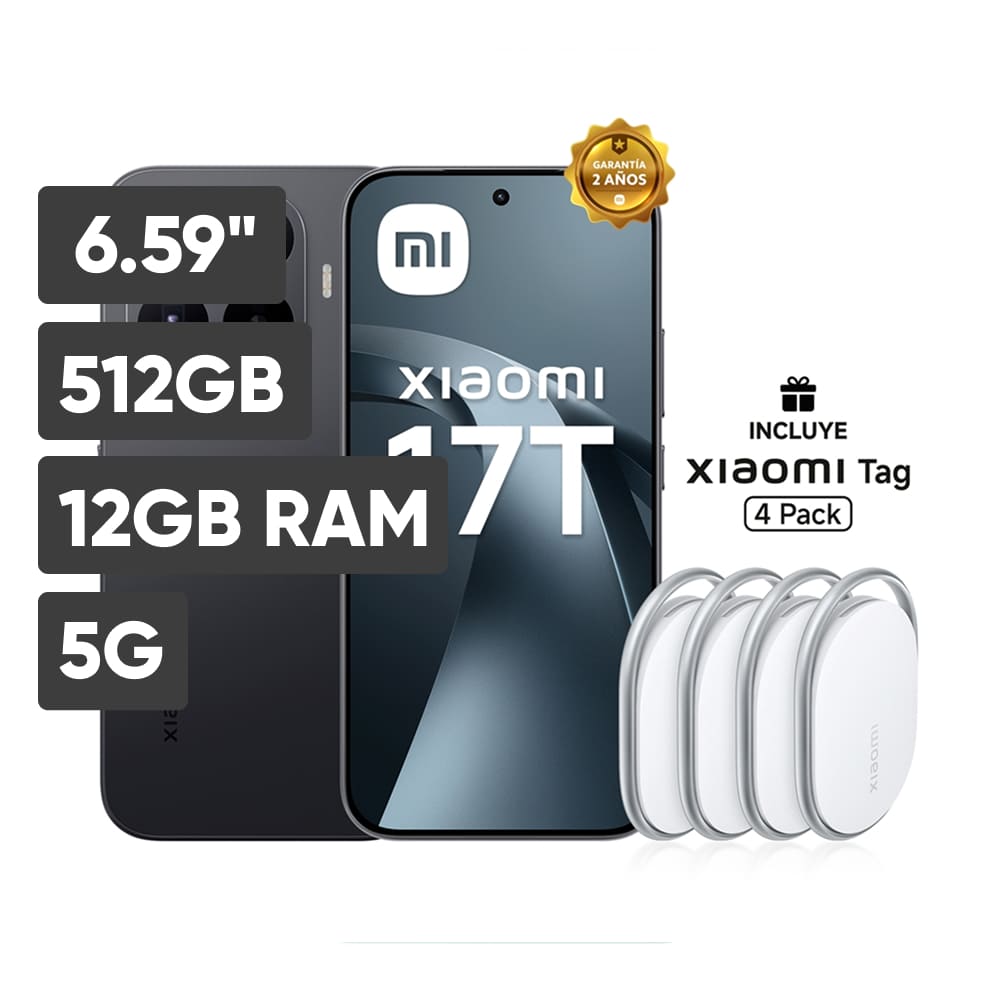 Smartphone XIAOMI 17T 6.59"" 12GB 512GB 50MP Negro